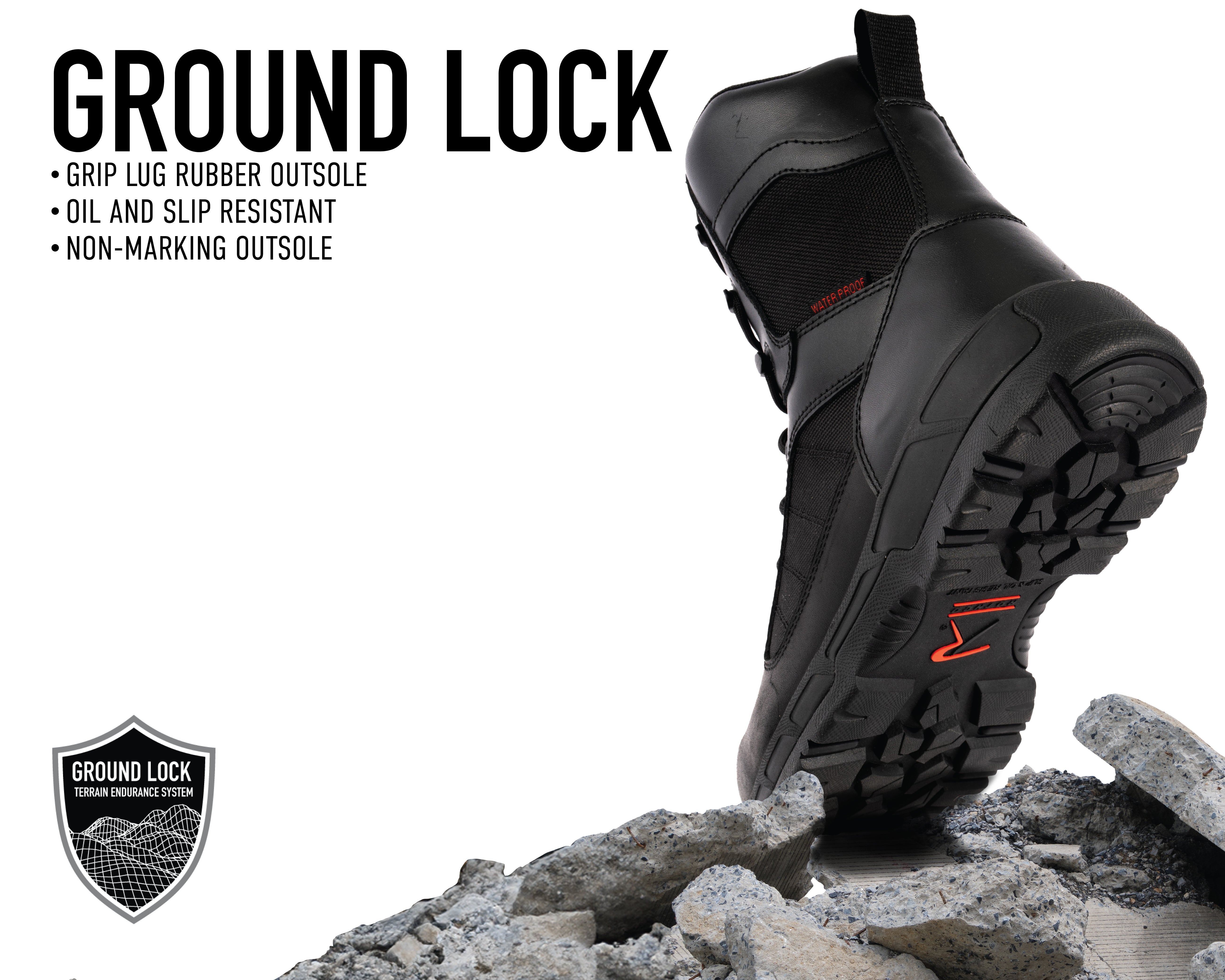 Guardian Composite Toe 8 Inch Tactical Boots (Black)