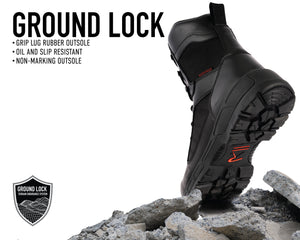 Guardian Composite Toe 8 Inch Tactical Boots (Black)