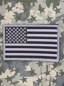 US American Flag -Black & Gray