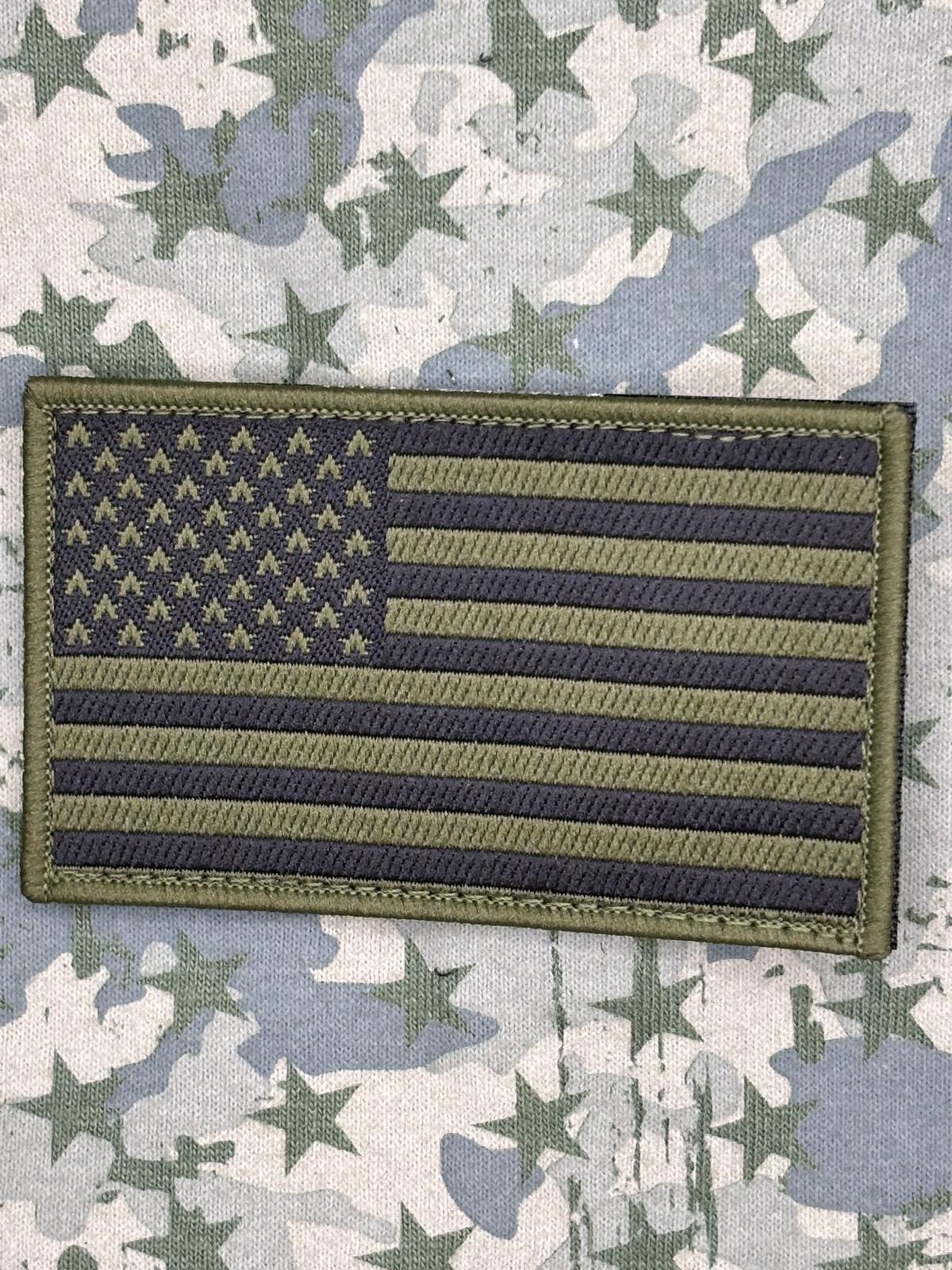 US American Flag -Green