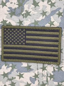 US American Flag -Green