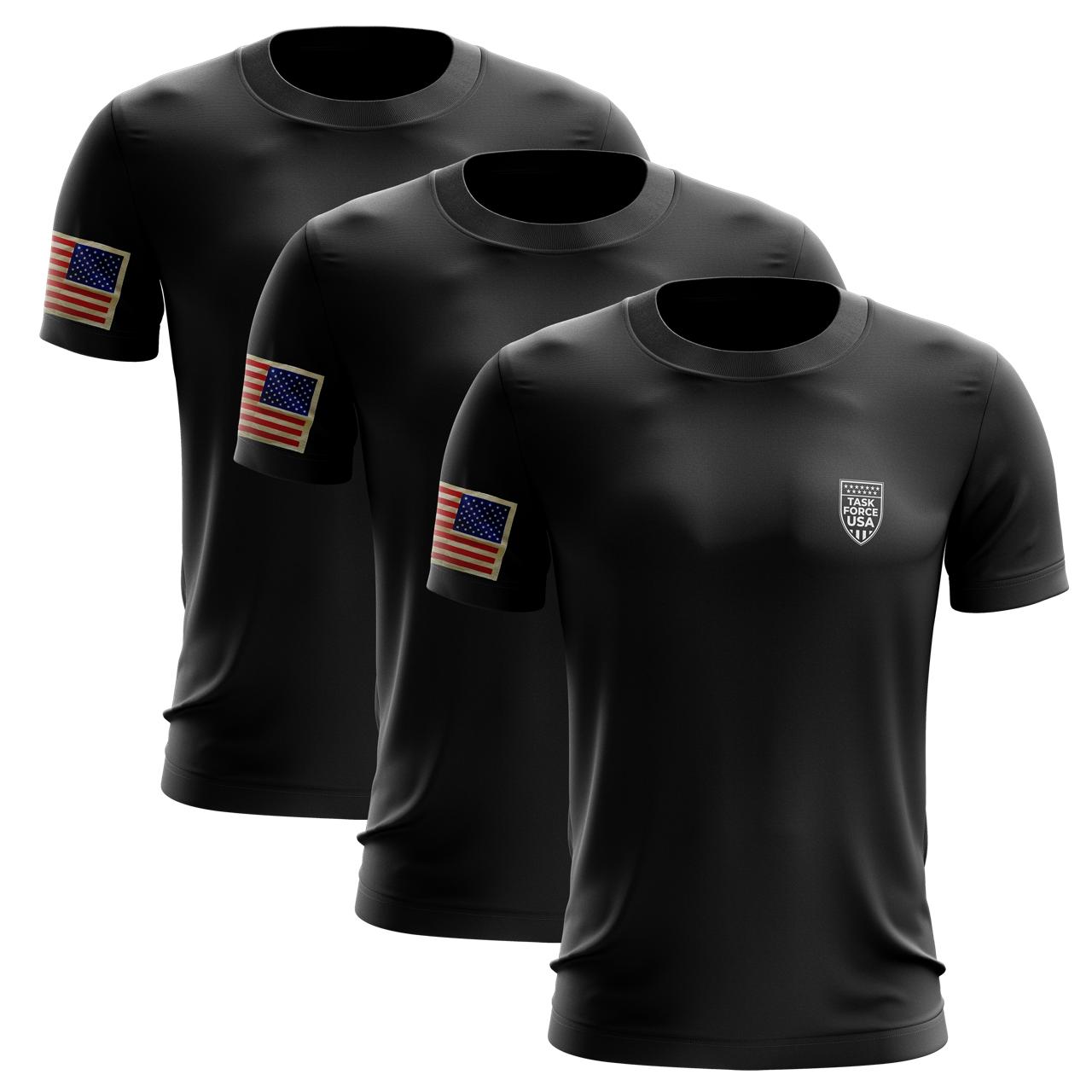 T-Shirt -3 ea Bundle (Black)