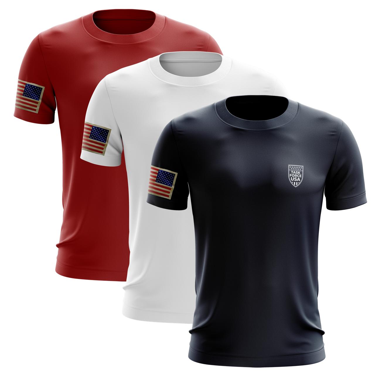 T-Shirt Bundle -3 ea (Red, White, & Blue)
