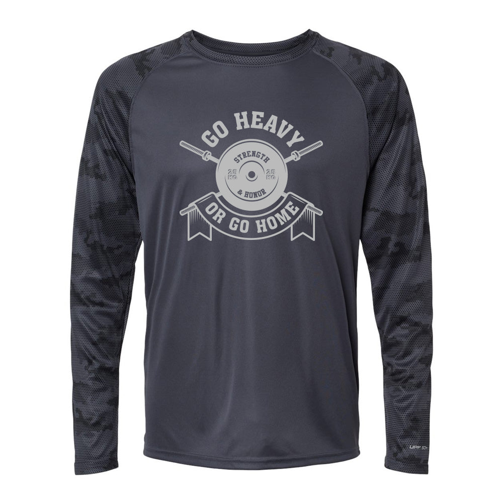 GO HEAVY GYM /// MENS LONGSLEEVE DRIFIT