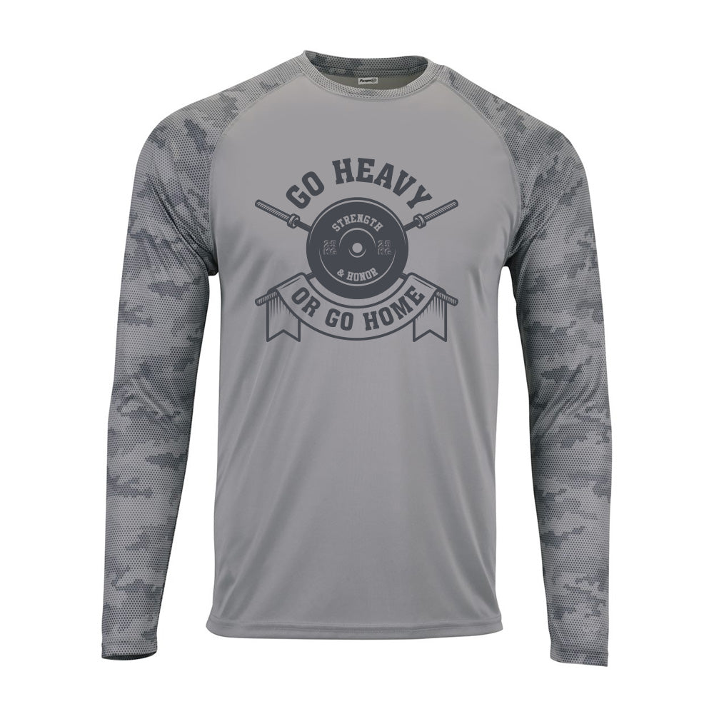 GO HEAVY GYM /// MENS LONGSLEEVE DRIFIT